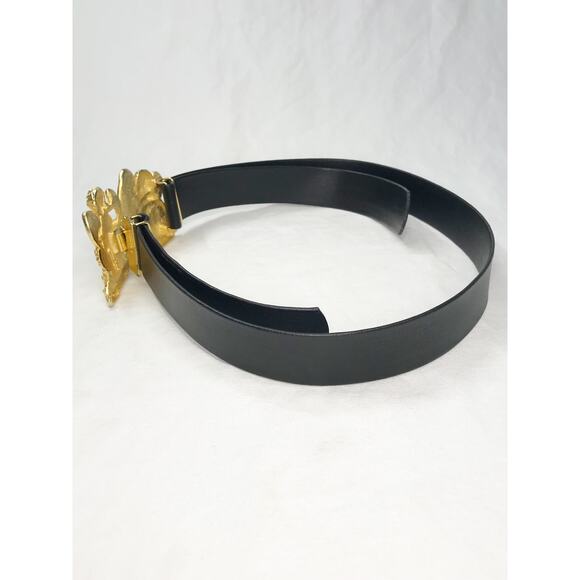VTG Doreen Ryan Signed Angel Cherubs Belt Brushed Gold Tone 4” Buckle Oversized main image 7